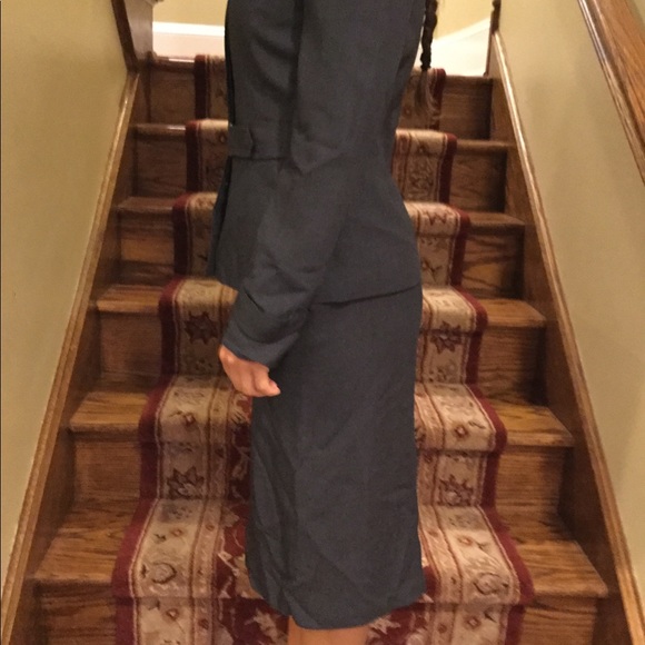 Anne Klein Dark grey Skirt Suit Set